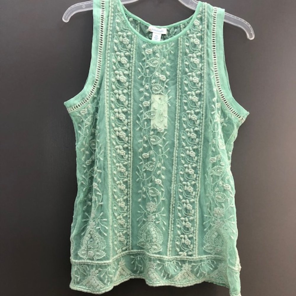 Mint green lace top from Sundance. NWT!
